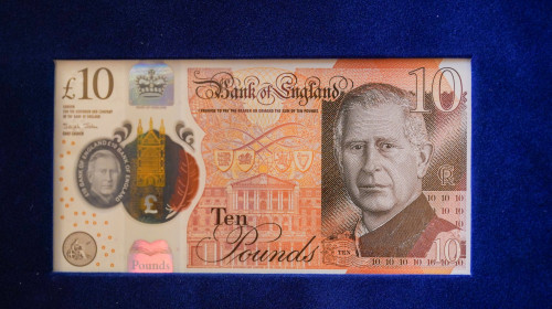 *POOL* King Charles III Is Presented With The First Bank Notes Featuring His Portrait - 09 Apr 2024