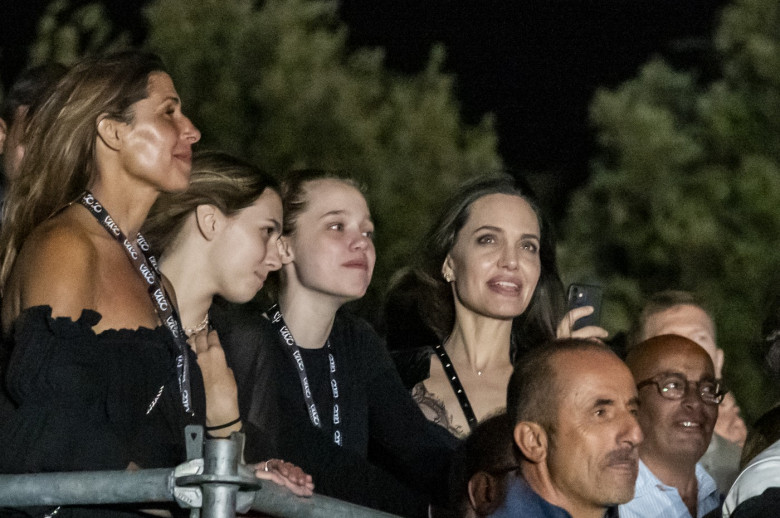 Angelina Jolie And Shiloh Jolie-Pitt Rock Out To Maneskin At Their Rome Concert