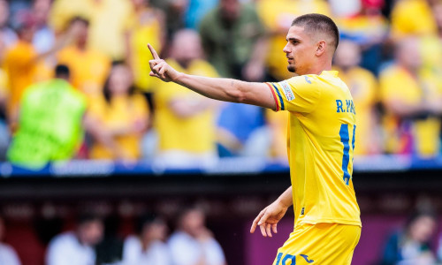 UEFA EURO 2024: Rumänien - Ukraine; 17.06.2024 Jubel zum 2:0 durch Razvan Gabriel Marin (Rumänien, 18) UEFA EURO 2024: R