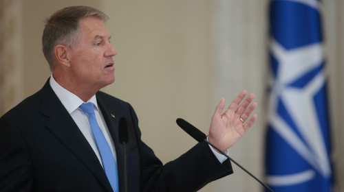 Klaus Iohannis, președintele României și Sergio Mattarella, președintele Republicii Italiene, susțin o conferință de presă comună după întâlnirea avută la Palatul Cotroceni din București, 19 iunie 2024. Inquam Photos / George Călin