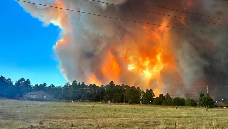 Cel puţin 7.000 de oameni au fost evacuaţi din cauza incendiilor din New Mexico/ Foto: X