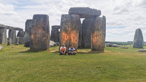 Stonehenge vandalizat cu vopsea