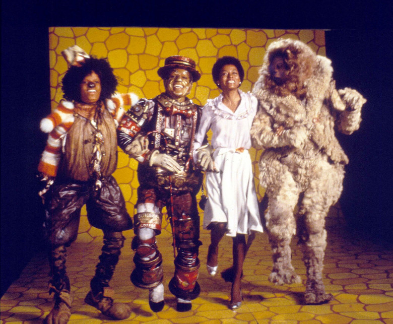 Michael Jackson, Nipsey Russell, Diana Ross, Ted Ross, în 1983, în filmul "The Wiz" / Foto: Profimedia
