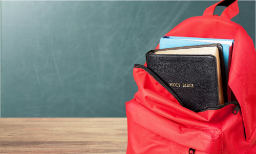 Red,School,Backpack,With,Bible,Book