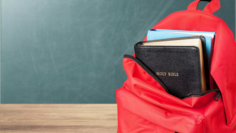 Red,School,Backpack,With,Bible,Book