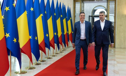 Marcel Ciolacu și Pedro Sánchez/ Foto: Facebook