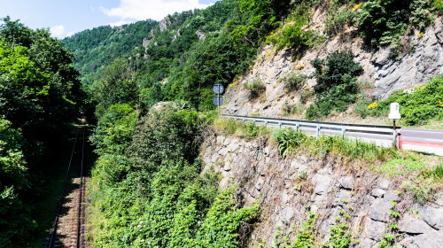 Olt,Valley,Road,And,The,Railway,Near,The,Cornet,Monastery,