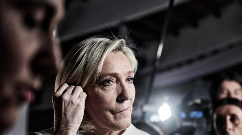 Election night at Rassemblement National HQ for the second round of 2024 legislative elections, followed by a gathering of left-wing activists on Place de la Republique