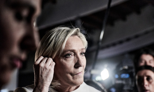 Election night at Rassemblement National HQ for the second round of 2024 legislative elections, followed by a gathering of left-wing activists on Place de la Republique