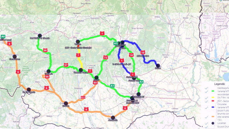 rute ocolitoare valea oltului