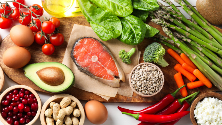 Many,Different,Healthy,Food,On,White,Table,,Flat,Lay