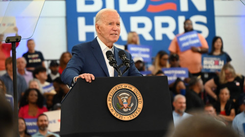 US President Joe Biden holds a campaign event in Detroit