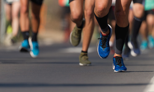Marathon,Running,Race,,People,Feet,On,City,Road