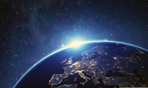 Realistic,Geography,Surface,And,Orbit,Of,Planet,Earth,With,3d