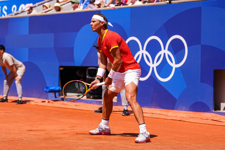 PARIS, FRANCE - JULY 29: Rafael Nadal of Spain during the Men s Singles Second Round on day three of the Olympic Games,