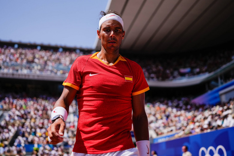 PARIS, FRANCE - JULY 29: Rafael Nadal of Spain during the Men s Singles Second Round on day three of the Olympic Games,