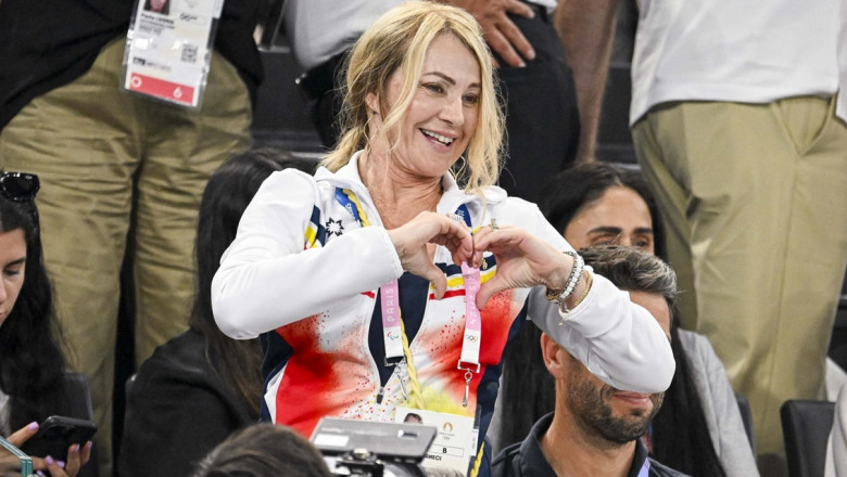 Célébrités assistent aux épreuves de gymnastique lors des Jeux Olympiques de Paris 2024 (JO) au Palais omnisports Bercy Arena, à Paris