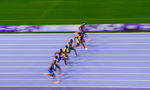 atletism 100 m, jo 2024
