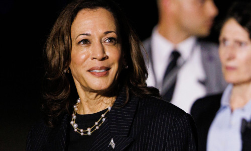 United States Vice President Kamala Harris is seen at Andrews Air Force Base, Maryland as she greets recently released prisoners from Russia, on Thursday, August 02, 2024. Credit: Aaron Schwartz/CNP /MediaPunch