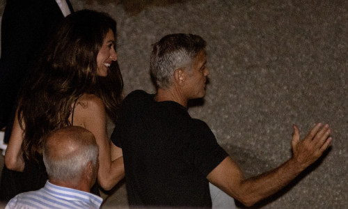 George And Amal Clooney Spotted Dining At Villa D'Este With Amal's Mother Baria And Friends - 08 Aug 2024