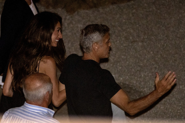 George And Amal Clooney Spotted Dining At Villa D'Este With Amal's Mother Baria And Friends - 08 Aug 2024