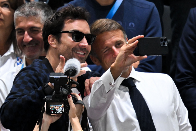 Paris 2024 - Emmanuel And Brigitte Macron At France v USA Basketball Final - 10 Aug 2024