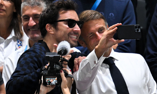 Paris 2024 - Emmanuel And Brigitte Macron At France v USA Basketball Final - 10 Aug 2024