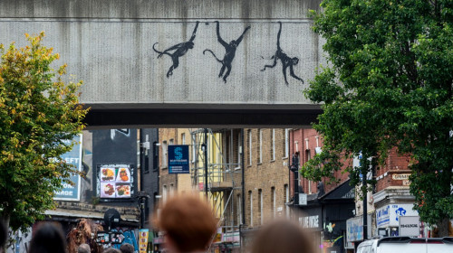 Banksy animals trail, Brick Lane, London, UK - 08 Aug 2024