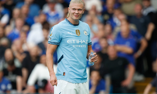 Chelsea v Manchester City Premier League 18/08/2024. Erling Haaland (9) of Manchester City during the Premier League mat