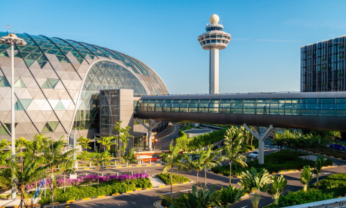 Changi,Airport,,Singapore,-,January,24,,2020:,Changi,Airport,Futuristic