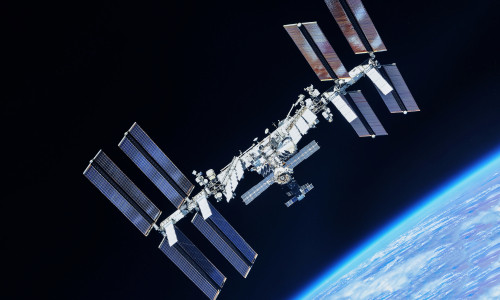 International,Space,Station,In,Earth's,Orbit.,Elements,Of,This,Image