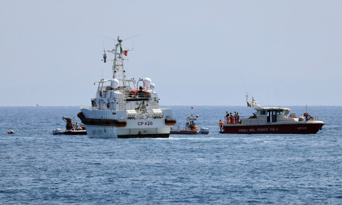 Porticello PA - Bayesian Sailing Ship Wreck, Hannah Linch's Body Recovered, Porticello (PA), Italy - 23 Aug 2024