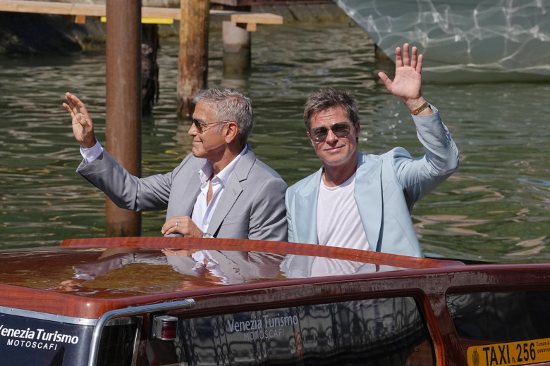 Venezia 81, Brad Pitt e George Clooney arrivano in Darsena