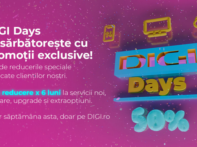 „DIGI Days” celebrează loialitatea clienților cu o nouă săptămână de promoții exclusive