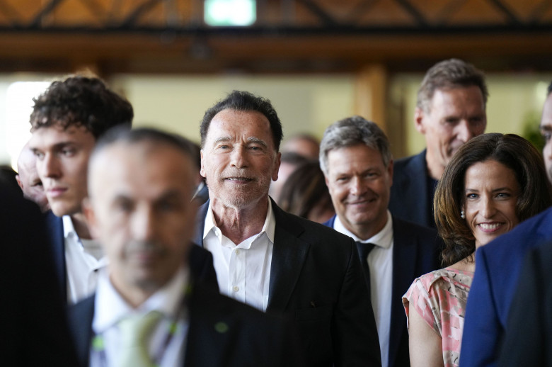 Arnold Schwarzenegger receives an honorary degree from the Hertie School