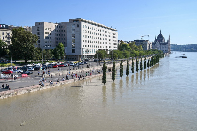 Budapest, 190924. Due to the record level of the water level of the Danube due to heavy rains during the afternoon, the