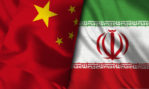 China,And,Iran,-,3d,Illustration,Two,Flag,Together,-