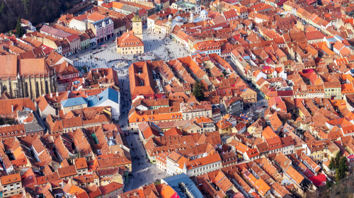 Old,Town,Of,Brasov,From,Above