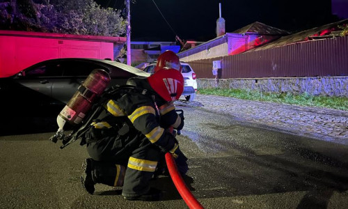 O conductă de gaz din centrul municipiului Tulcea a fost spartă/ Foto: News.ro