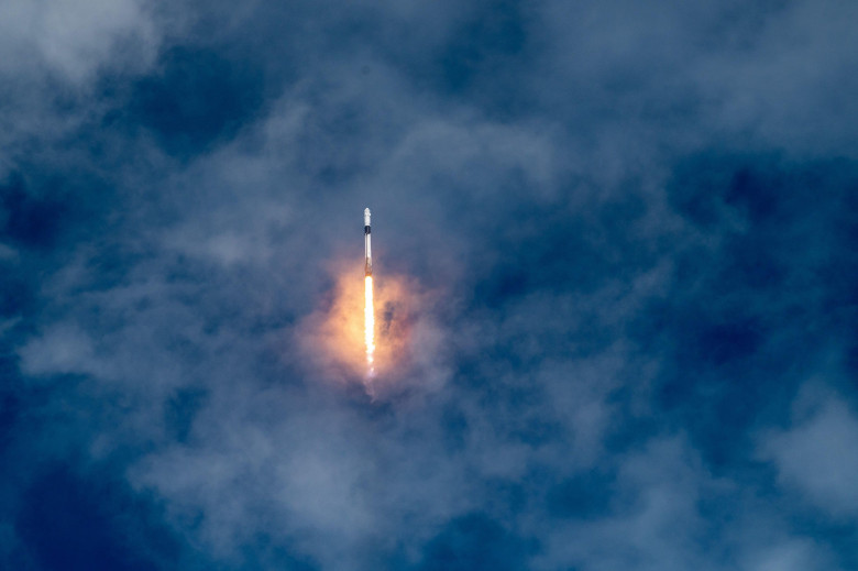 A SpaceX Falcon 9 rocket launches from Space Launch Complex 40 at Cape Canaveral Space Force Station, Florida, Sept. 28, 2024. The rocket carried U.S. Space Force Col. Nick Hague in a Dragon spacecraft that he is set to pilot to the International Space St