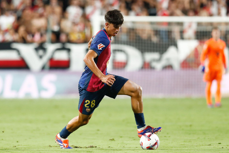 Marc Bernal of FC Barcelona during the Spanish championship La Liga football match between Rayo Vallecano and FC Barcelona on 27 August 2024 at Vallecas stadium in Madrid, Spain