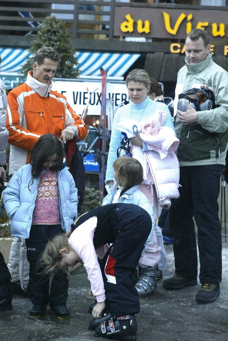 *EXCLUSIVE* **STOCK PHOTOS** 7-time F1 World Champion Michael Schumacher with his family in Switzerland