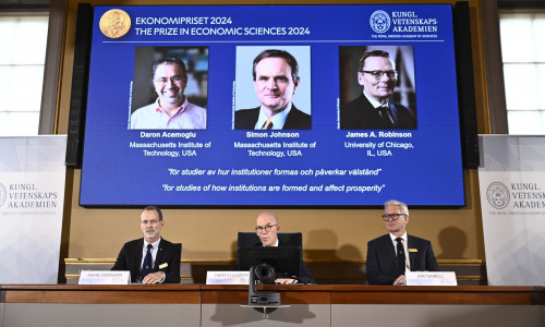 Nobel 2024 Economics Prize, Stockholm, Sweden - 14 Oct 2024