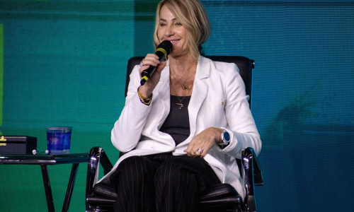 SO PAULO, SP - 27.09.2024: COB EXPO - Former gymnast Nadia Comaneci, winner of nine Olympic medals, will participate in a panel with Rebeca Andrade during the COB Expo on Friday night (27). The event brings together athletes, former athletes, clubs, compa