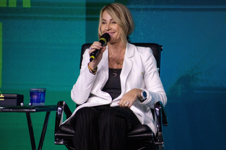 SO PAULO, SP - 27.09.2024: COB EXPO - Former gymnast Nadia Comaneci, winner of nine Olympic medals, will participate in a panel with Rebeca Andrade during the COB Expo on Friday night (27). The event brings together athletes, former athletes, clubs, compa