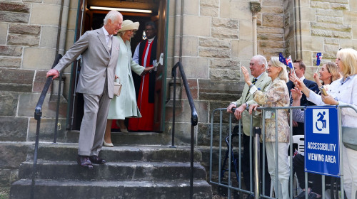 King Charles III and Queen Camilla attend a service at St Thomas' Church, Sydney, Australia - 20 Oct 2024