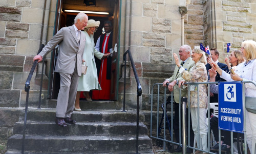 King Charles III and Queen Camilla attend a service at St Thomas' Church, Sydney, Australia - 20 Oct 2024