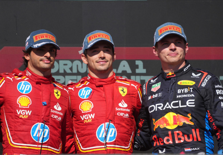 Piloții Ferrari, Charles Leclerc și Carlos Sainz, au ocupat primele două locuri pe podium la cursa de Formula 1 din Statele Unite/ Profimedia