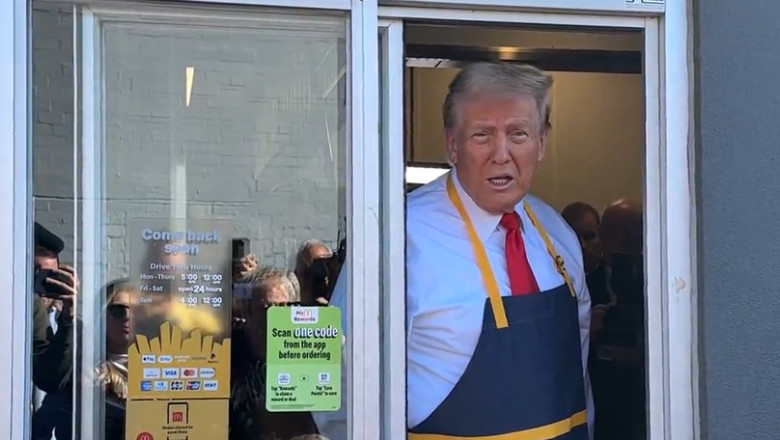 Trump a servit clienţi la un fast-food şi a susţinut o conferinţă de presă de la fereastra pentru drive-thru/ Foto: Captură video