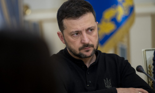 Rencontre du président Volodymyr Zelensky avec des représentants de la société civile ukrainienne au palais Mariinsky à Kiev